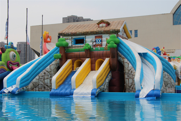 Inflatable water park is a good choice in summer