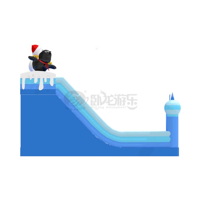 Winter Penguin Themed Inflatable Slide