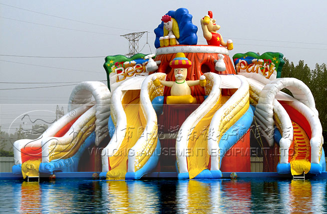 crazy beer water slide