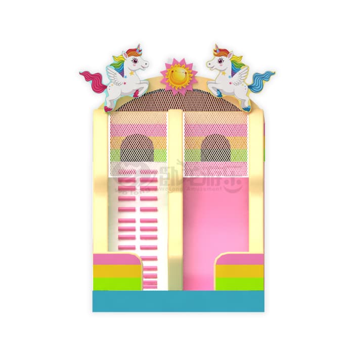 Unicorn Dual‑Lane Inflatable Slide