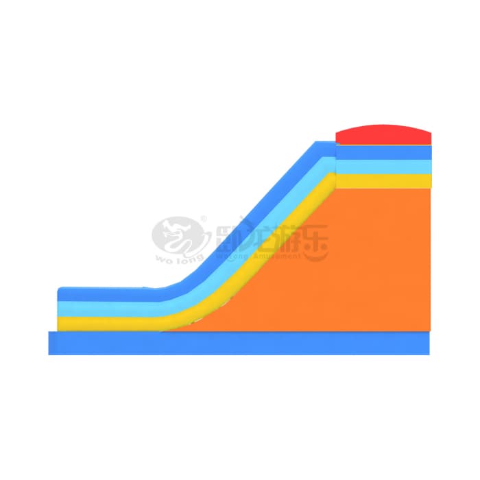 Orange & Blue 4-Lane Inflatable Slide