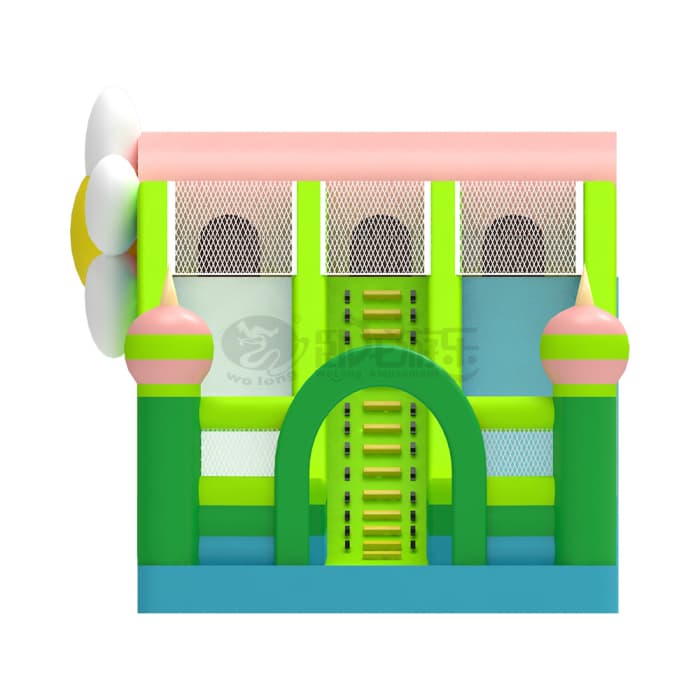 Castle Flower Themed Inflatable Slide