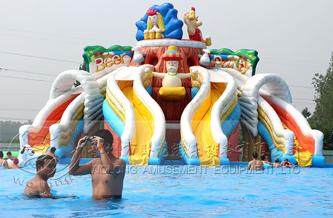 crazy beer water slide