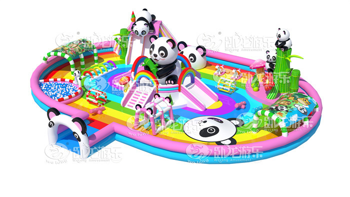 Panda floating water park