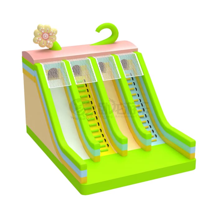 Flower Theme 4‑Lane Inflatable Slide