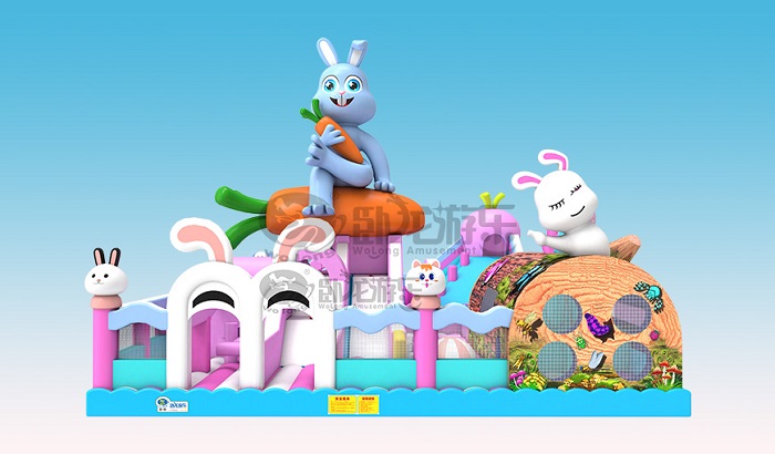 Rabbit Treasure Explore Cave Inflatable Castle
