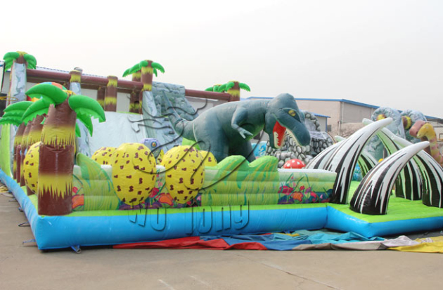 Dinosaur Paradise inflatable slide