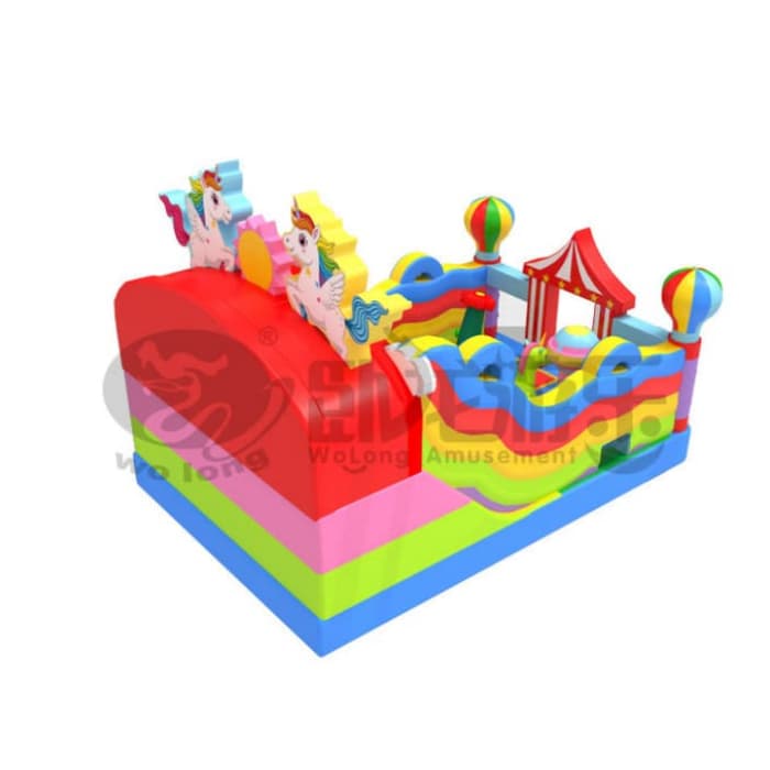 Unicorn Rainbow Inflatable Slide