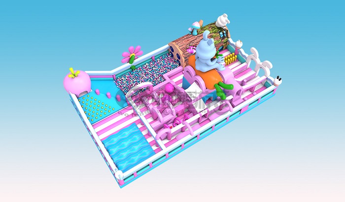 Rabbit Treasure Explore Cave Inflatable Castle