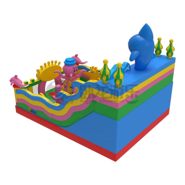 Shark Theme Inflatable Castle 8x6m
