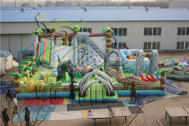 Dinosaur Paradise inflatable slide