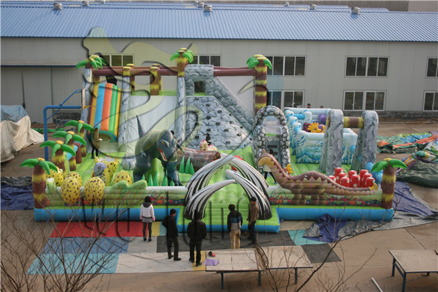 Dinosaur Paradise inflatable slide