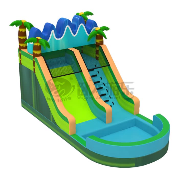 Forest-Themed Inflatable Water Slide