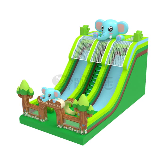 Elephant Theme Inflatable Slide