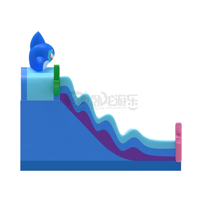 Shark-Themed Inflatable Slide