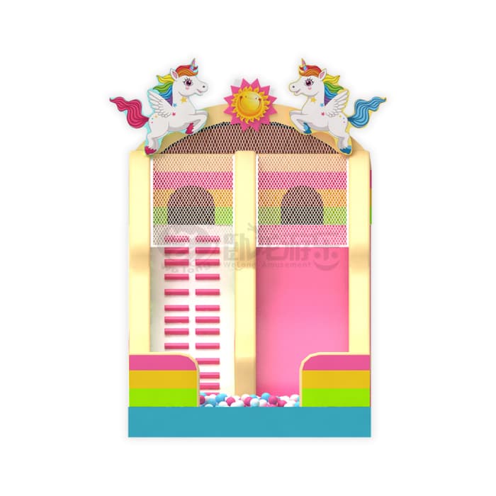 Unicorn Dual‑Lane Inflatable Slide