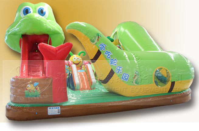 snake inflatable slide