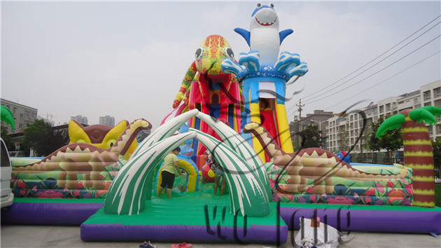 new chameleon inflatable slide