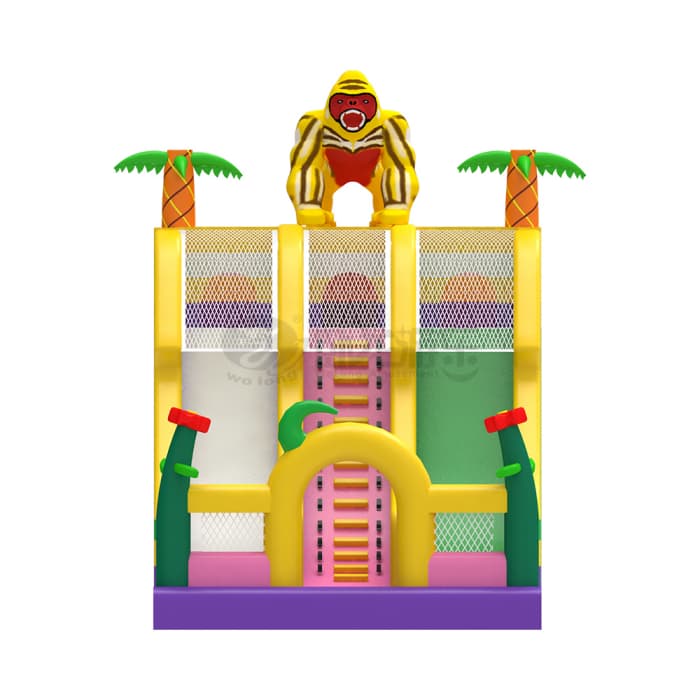 Jungle Gorilla Themed Inflatable Slide