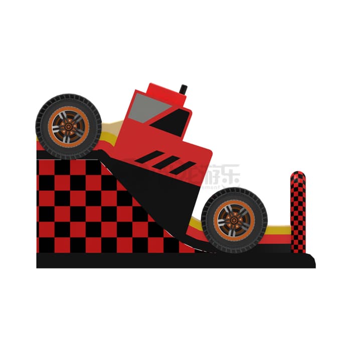 Red Race Truck Inflatable Slide
