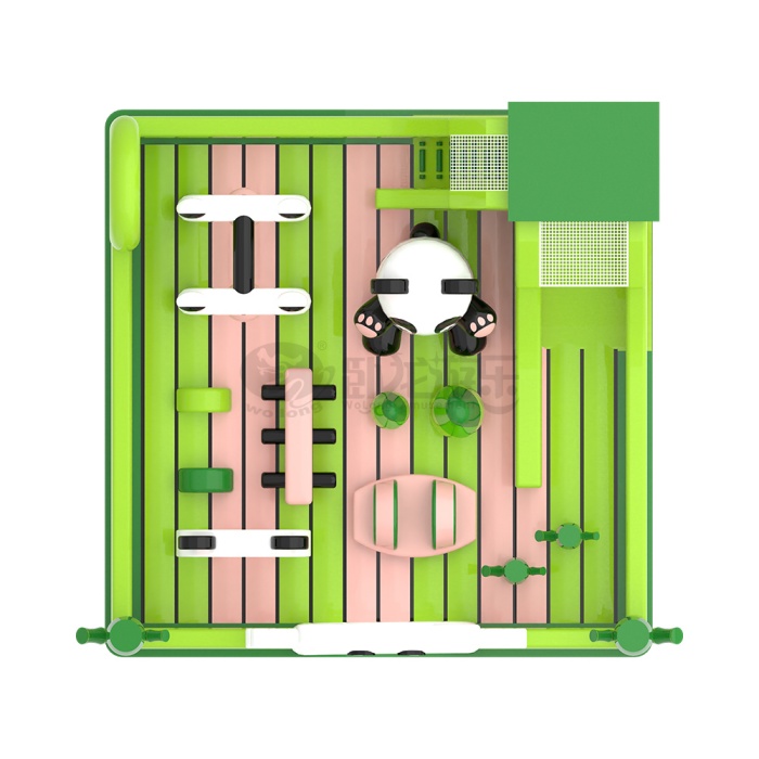 Panda-Themed Inflatable Park