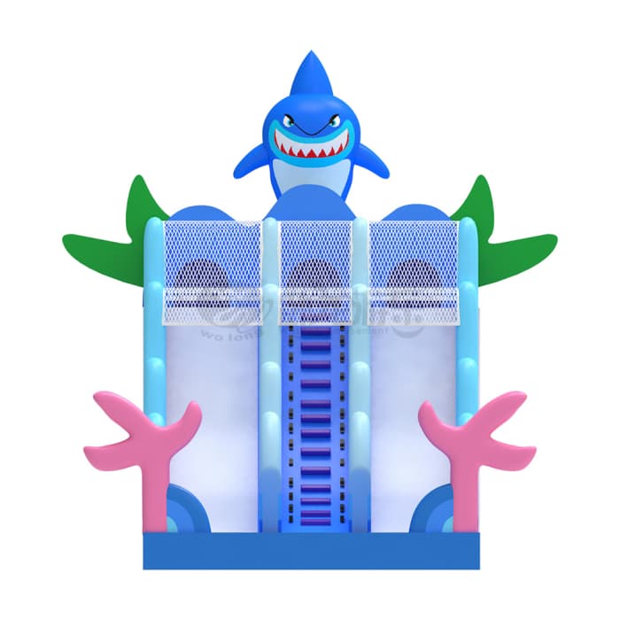 Shark-Themed Inflatable Slide