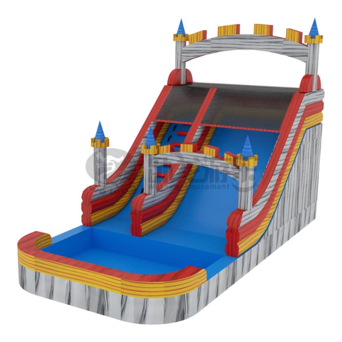  Castle Inflatable Water Slide with Splash Pool