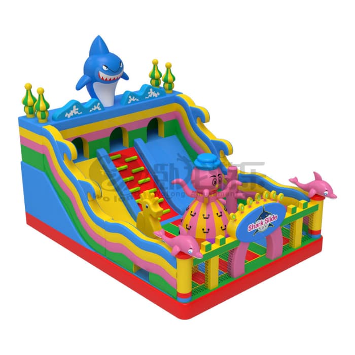 Shark Theme Inflatable Castle 8x6m