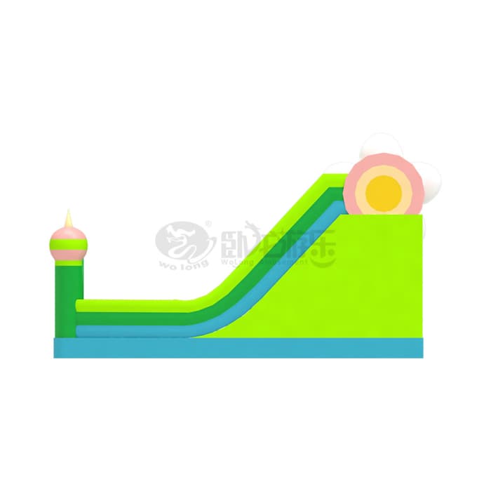 Castle Flower Themed Inflatable Slide