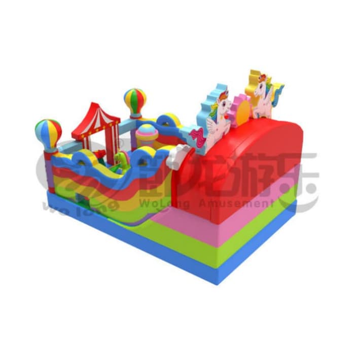 Unicorn Rainbow Inflatable Slide
