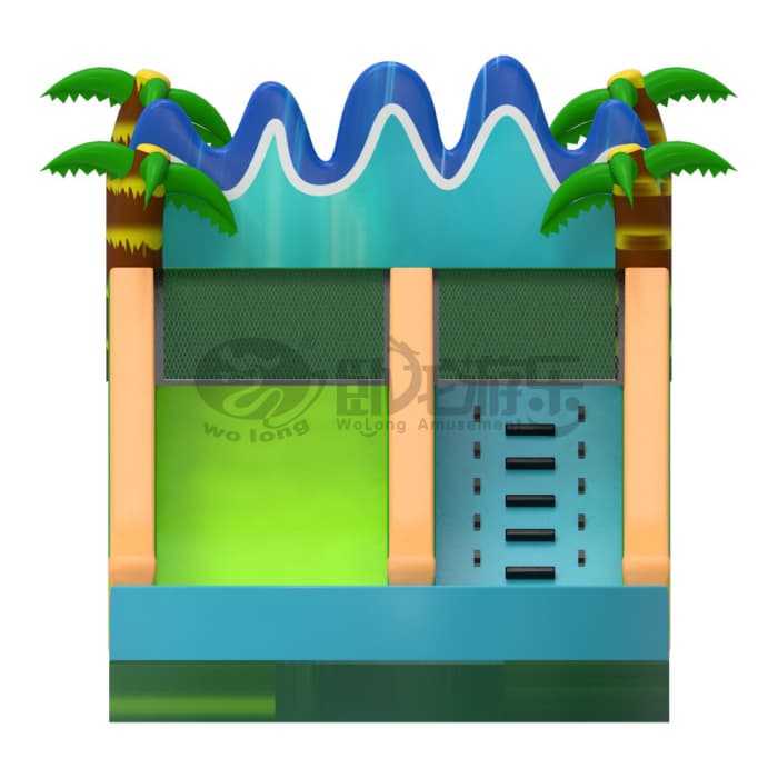 Forest-Themed Inflatable Water Slide