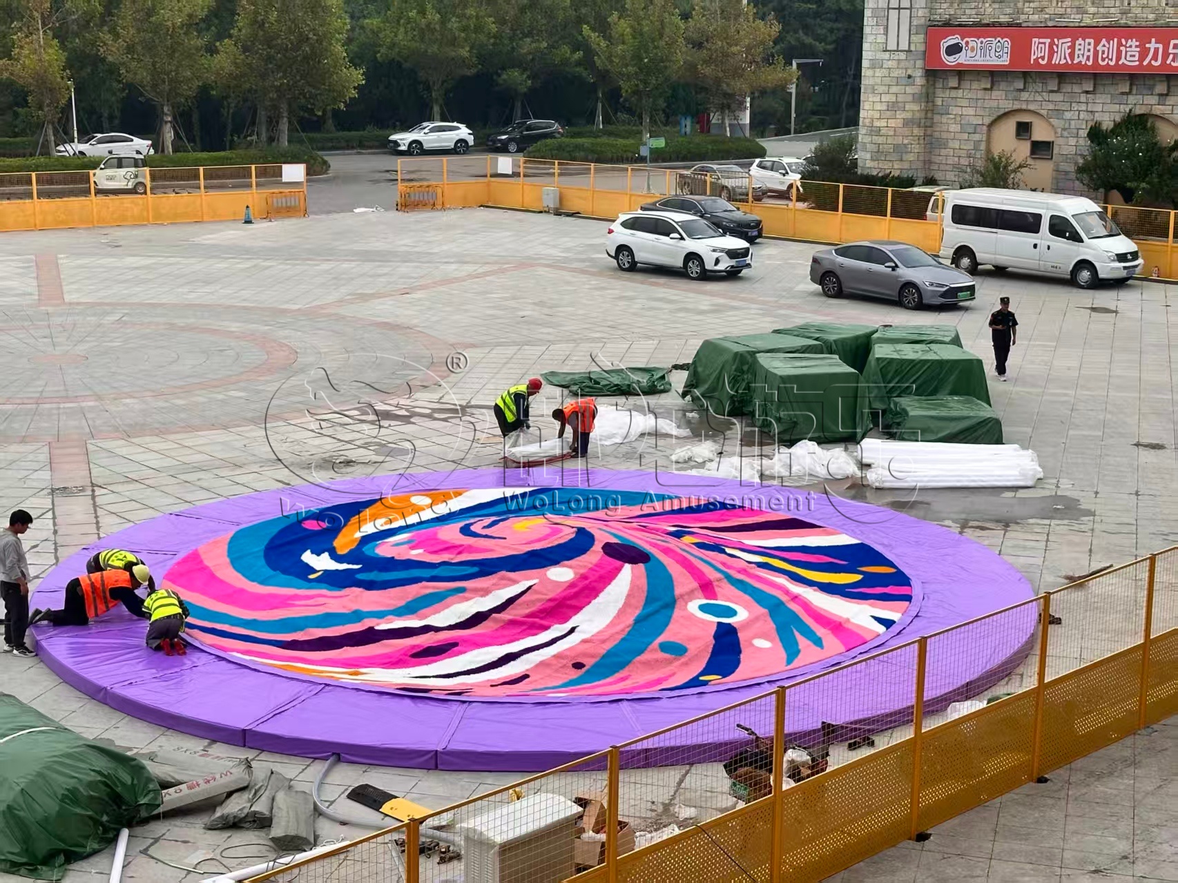 colorful jumping cloud