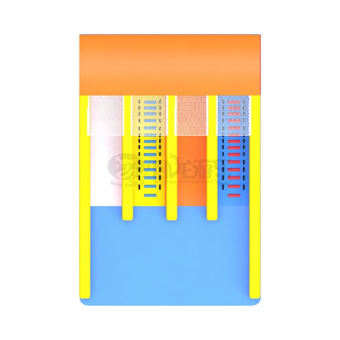 Vibrant 4-Lane Sport Inflatable Slide