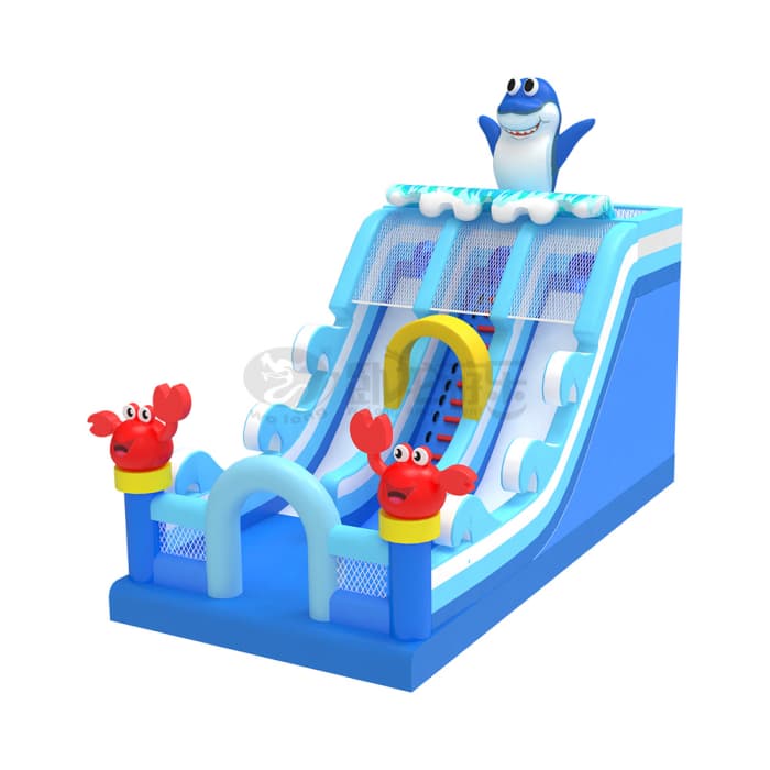 Shark & Crab Themed Inflatable Slide
