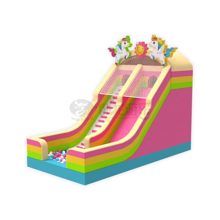 Unicorn Ball Pit Inflatable Slide