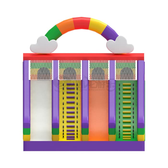 Rainbow Arch 4‑lane Inflatable Slide