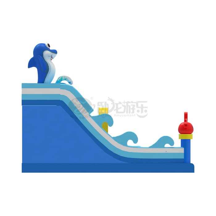 Ocean Shark Crab Inflatable Slide