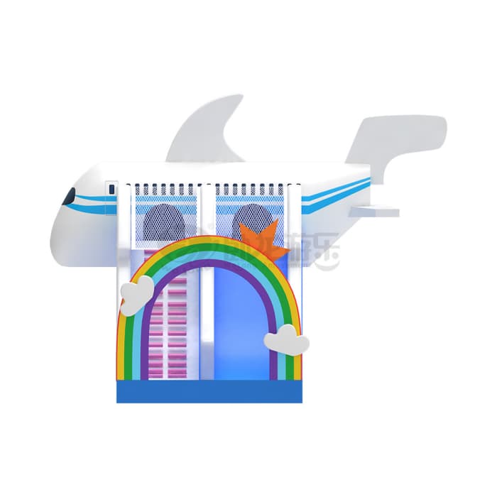 Airplane Rainbow Inflatable Slide