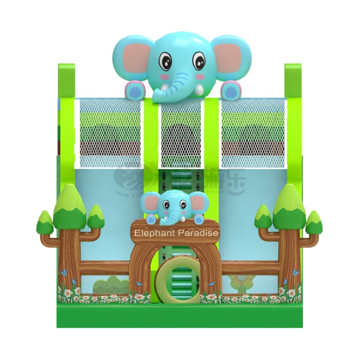 Elephant Theme Inflatable Slide