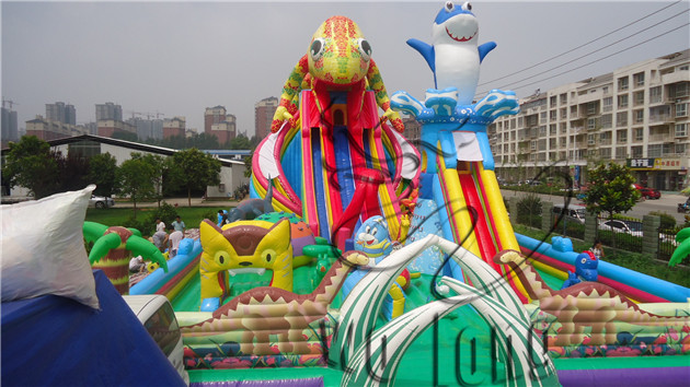 new chameleon inflatable slide