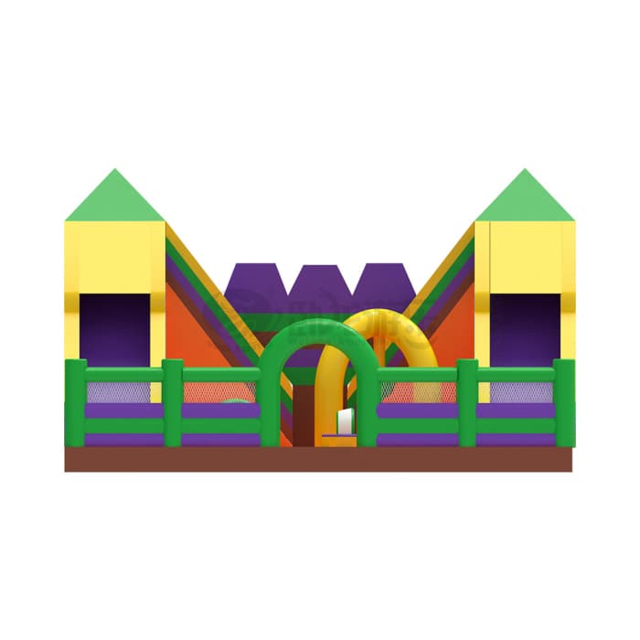 Orange Purple Bounce Inflatable Slide