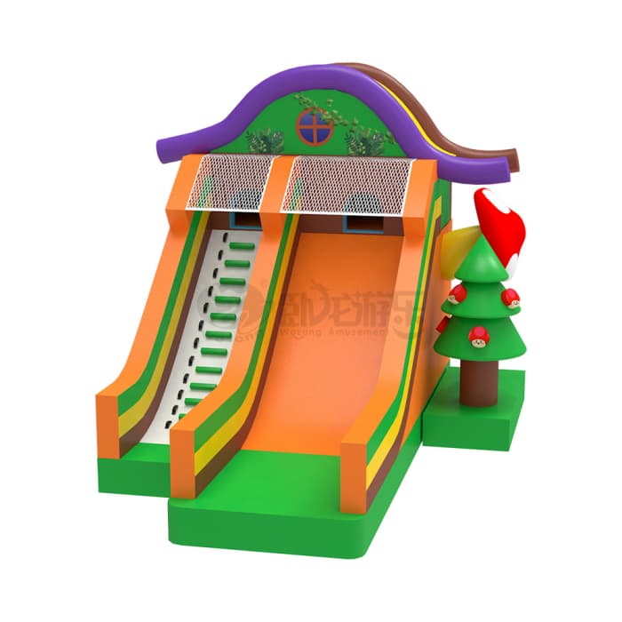 Forest Adventure Dual-Lane Inflatable Slide