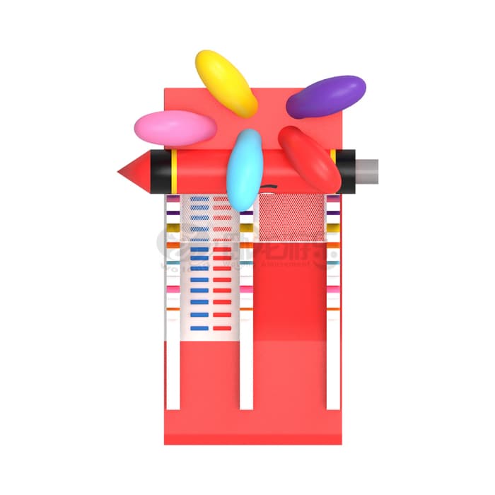Crayon Theme Inflatable Slide
