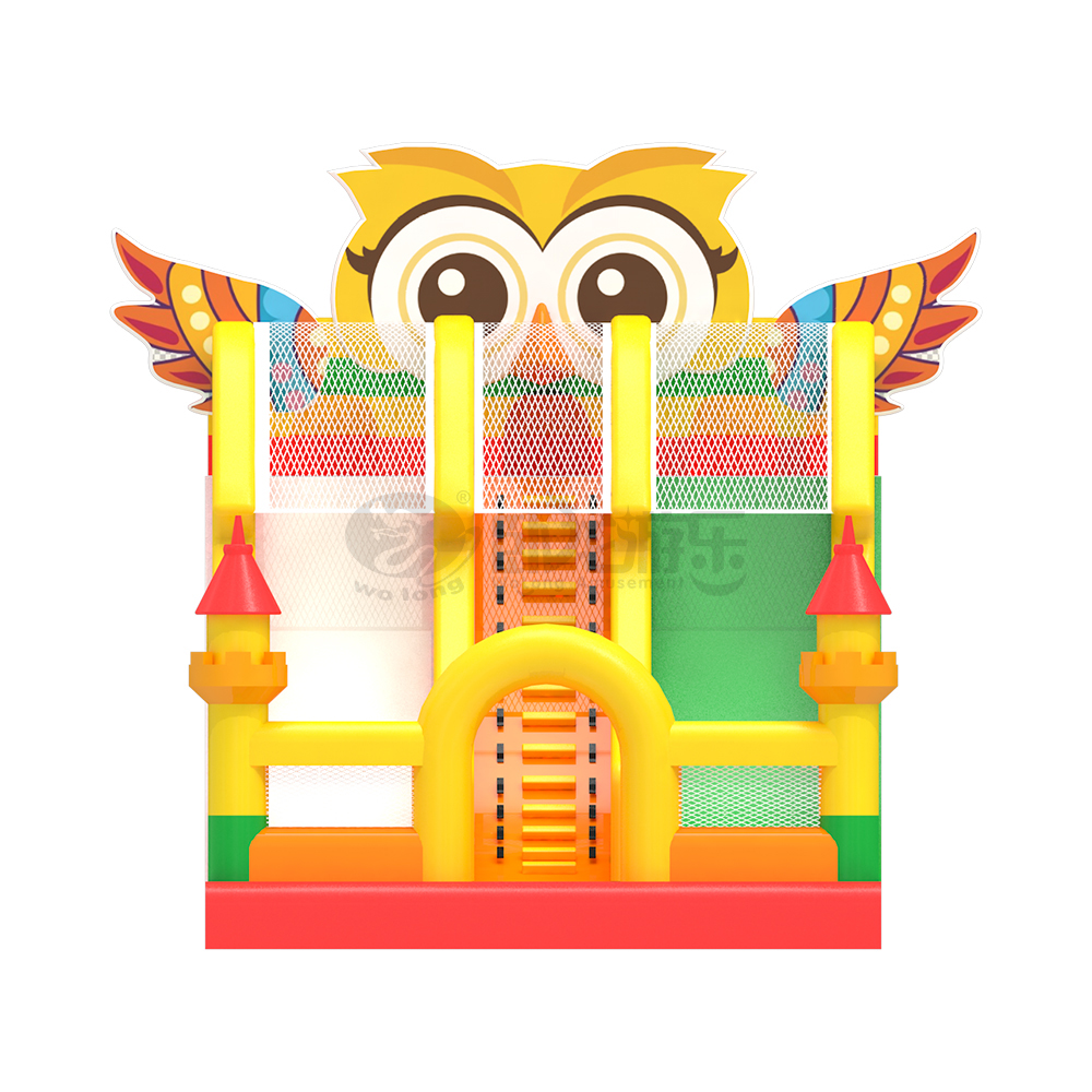 Owl Theme Inflatable Double Slide