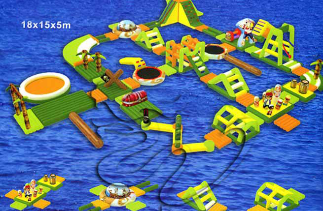 inflatable water obstacle course(3)