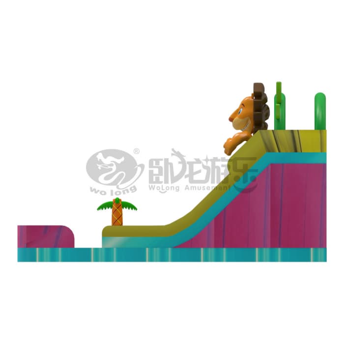 Lion Inflatable Water Slide