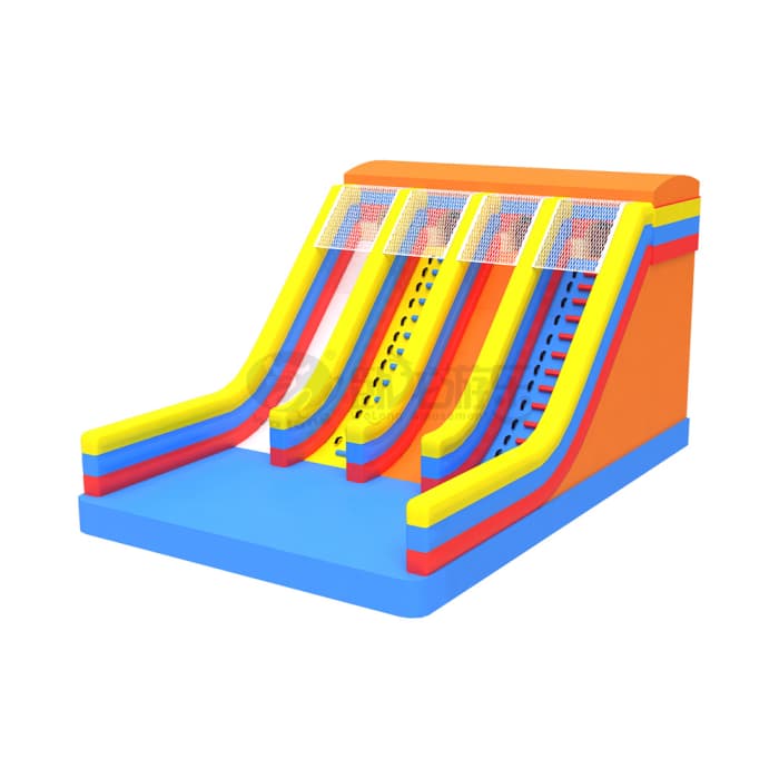 Vibrant 4-Lane Sport Inflatable Slide
