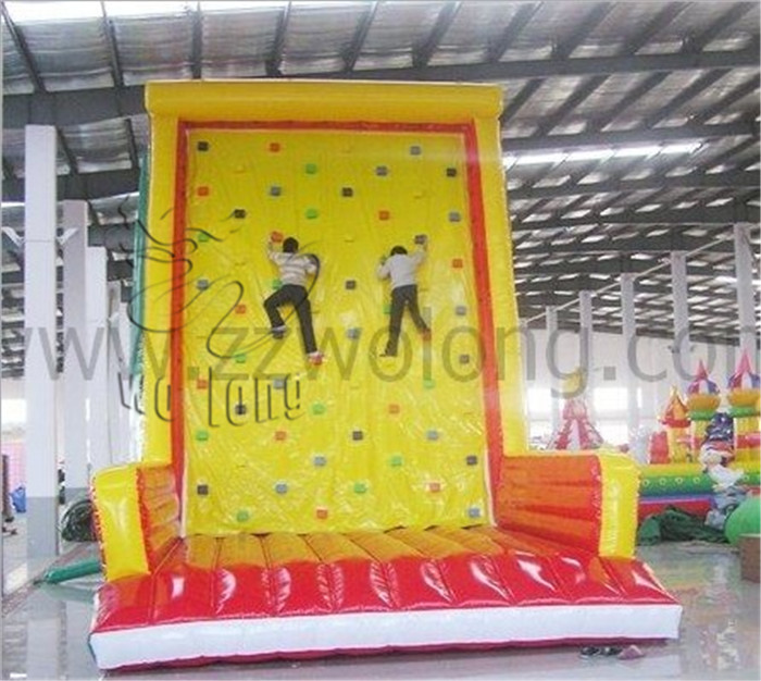 Inflatable rock climbing